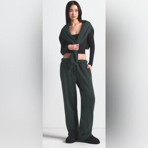 SKIMS Cotton Fleece Straight Leg Pant (SOLD OUT) - Spruce $88 MSRP